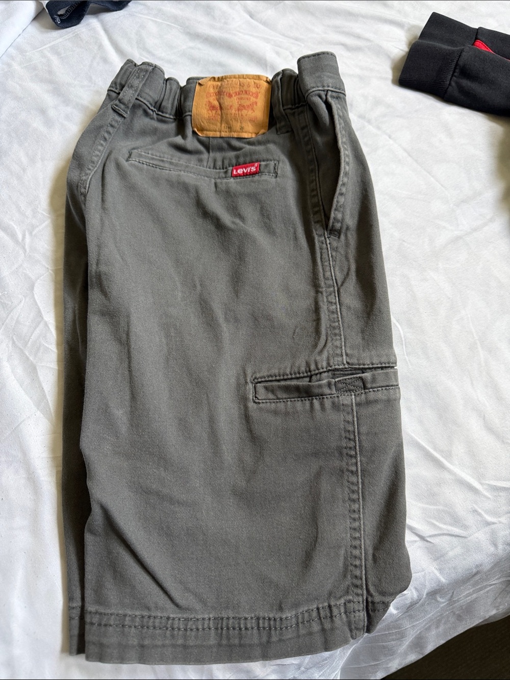Levi's Men's Olive Green Cargo Pants with Red Tab
